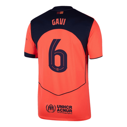 UCL Camiseta GAVI #6 Barcelona 2025/26 Tercera Equipación - Versión Hincha
