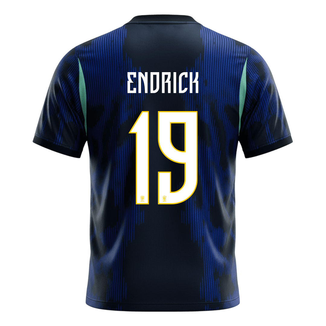 Camiseta ENDRICK #19 Brazil 2026 Segunda Equipación Copa del Mundo - Versión Hincha