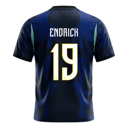 Camiseta ENDRICK #19 Brazil 2026 Segunda Equipación Copa del Mundo - Versión Hincha