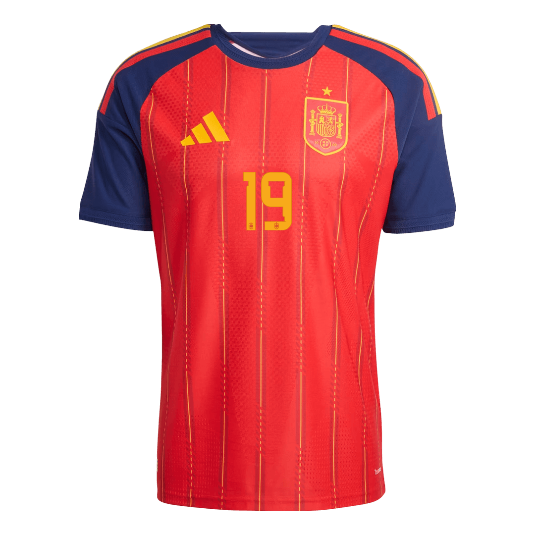 Camiseta Auténtica LAMINE YAMAL #19 Spain 2026 Primera Equipación Copa del Mundo -Versión Jugador