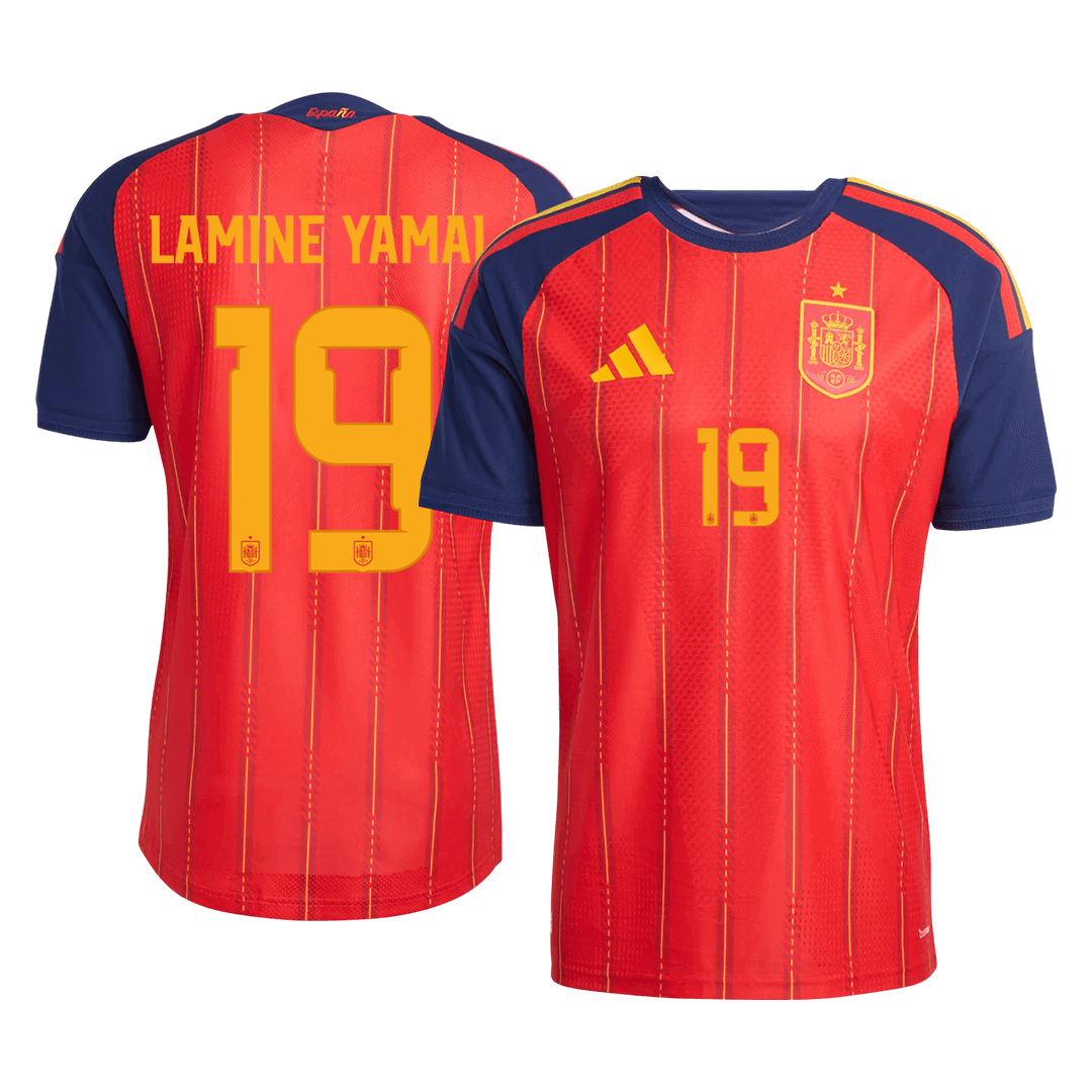 Camiseta Auténtica LAMINE YAMAL #19 Spain 2026 Primera Equipación Copa del Mundo -Versión Jugador