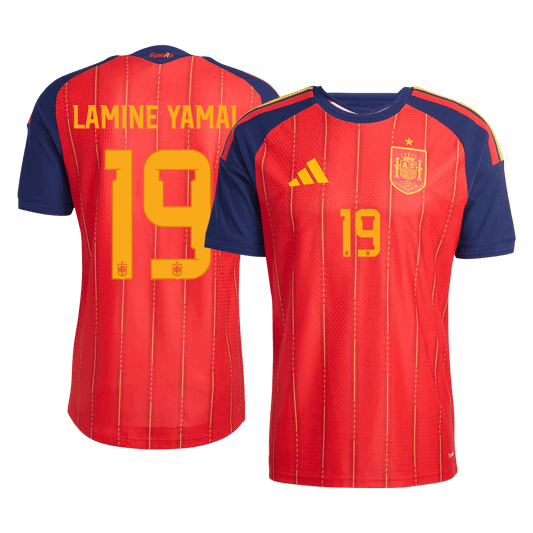 Camiseta Auténtica LAMINE YAMAL #19 Spain 2026 Primera Equipación Copa del Mundo -Versión Jugador