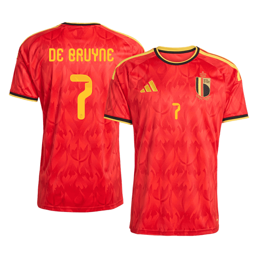 Camiseta DE BRUYNE #7 Belgium 2026 Primera Equipación Copa del Mundo - Versión Hincha