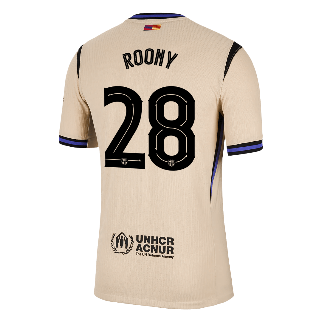 UCL Camiseta Auténtica ROONY #28 Barcelona 2025/26 Segunda Equipación -Versión Jugador