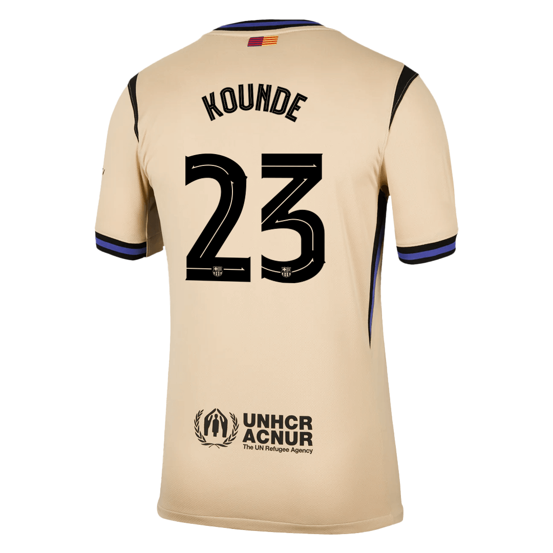 UCL Camiseta KOUNDE #23 Barcelona 2025/26 Segunda Equipación - Versión Hincha