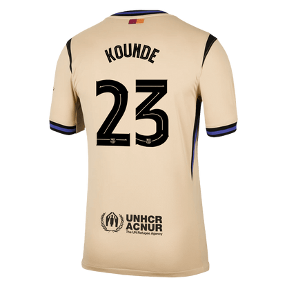 UCL Camiseta KOUNDE #23 Barcelona 2025/26 Segunda Equipación - Versión Hincha