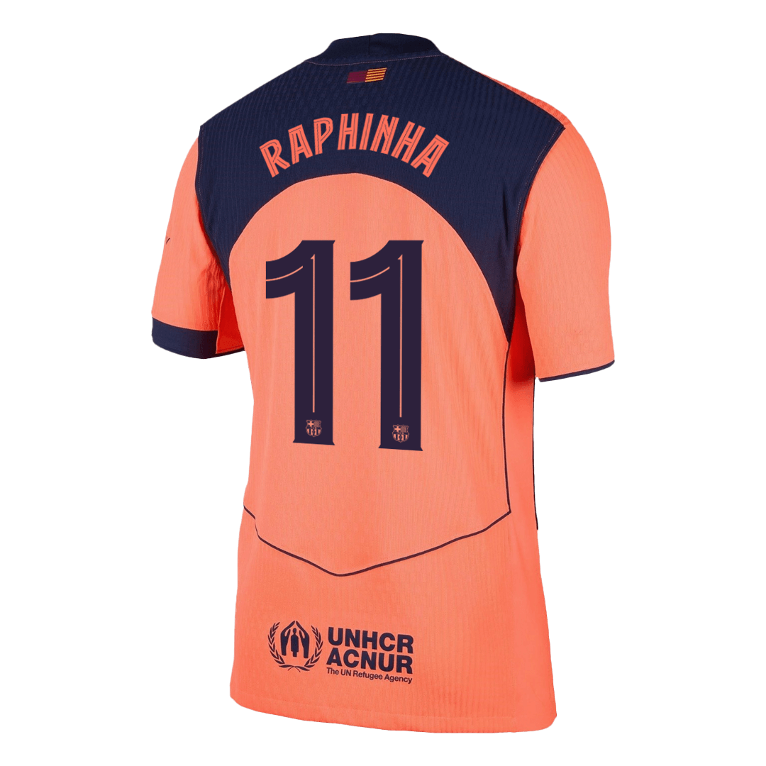 UCL Camiseta Auténtica RAPHINHA #11 Barcelona 2025/26 Tercera Equipación -Versión Jugador-Camisetas Pasion Shop