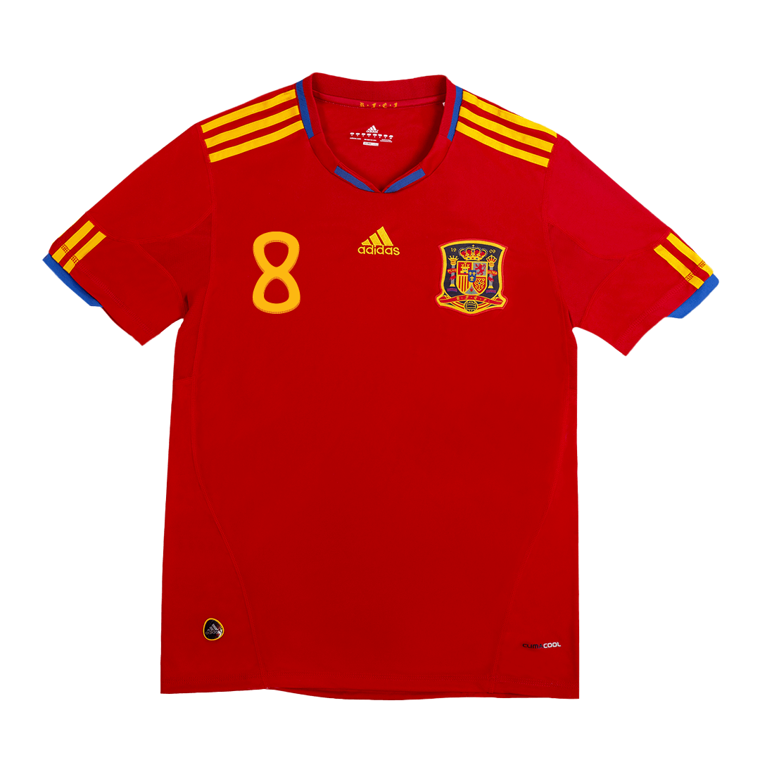 Retro 2010 XAVI #8 Spain Primera Equipación Copa del Mundo