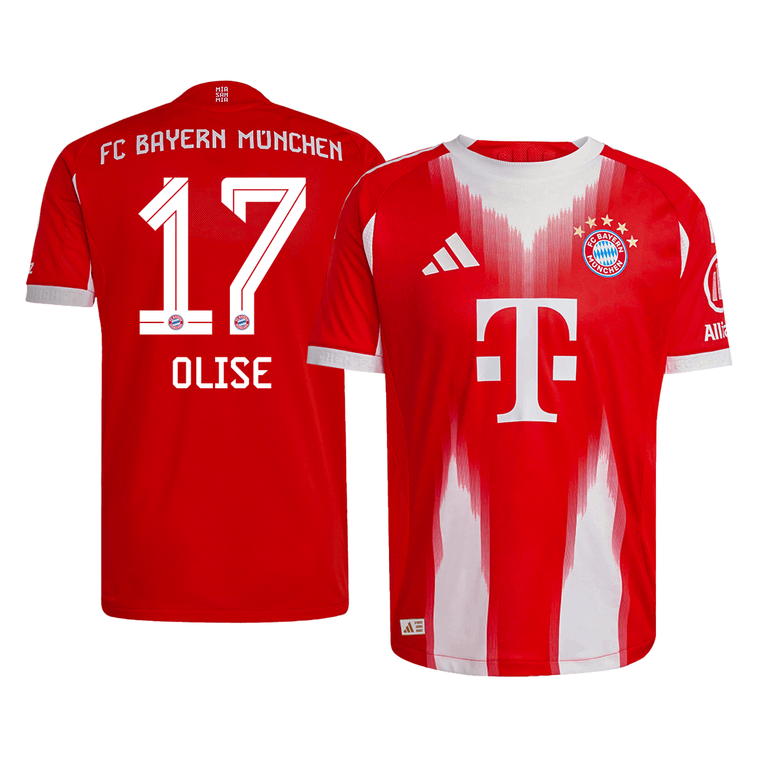 Camiseta Auténtica OLISE #17 Bayern Munich 2025/26 Primera Equipación -Versión Jugador