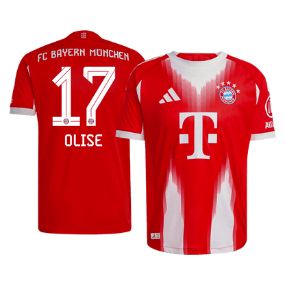 Camiseta Auténtica OLISE #17 Bayern Munich 2025/26 Primera Equipación -Versión Jugador