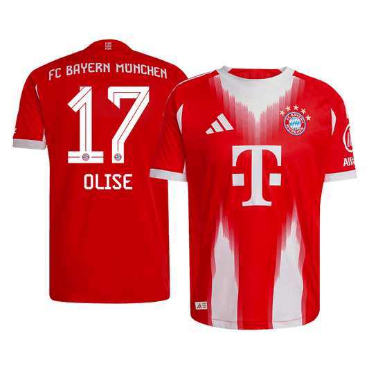 Camiseta Auténtica OLISE #17 Bayern Munich 2025/26 Primera Equipación -Versión Jugador
