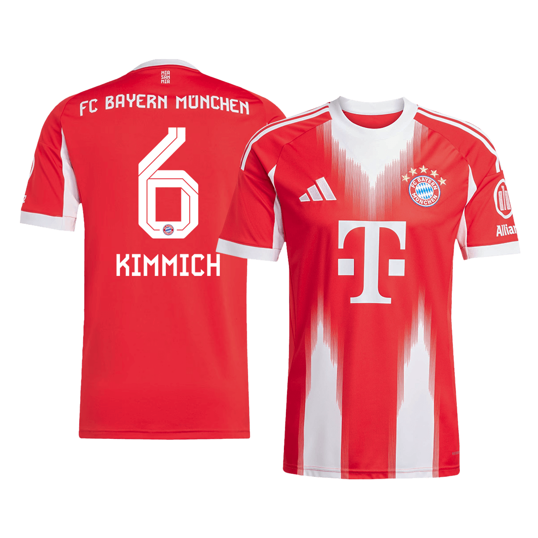 Calidad Premium Camiseta KIMMICH #6 Bayern Munich 2025/26 Primera Equipación -Versión Hincha