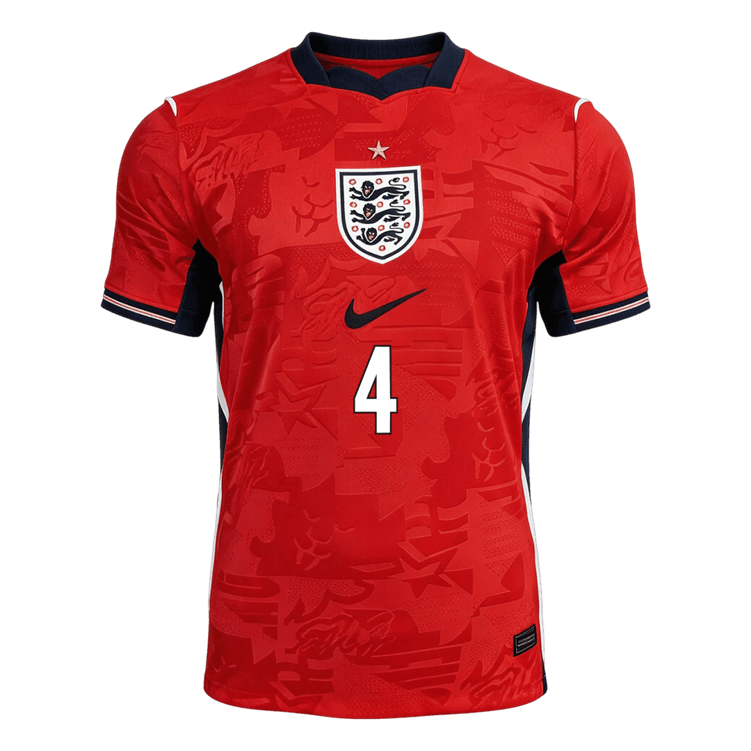 Camiseta Auténtica RICE #4 England 2026 Segunda Equipación Copa del Mundo -Versión Jugador