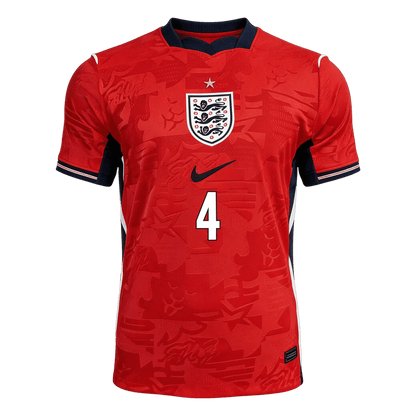 Camiseta Auténtica RICE #4 England 2026 Segunda Equipación Copa del Mundo -Versión Jugador