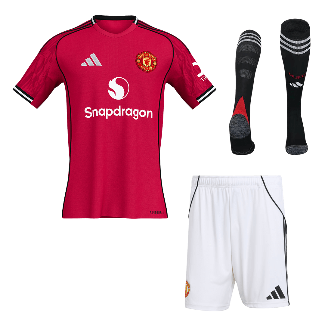 Calidad Premium Conjunto Completo Manchester United 2025/26 Primera Equipación-Camisetas Pasion Shop