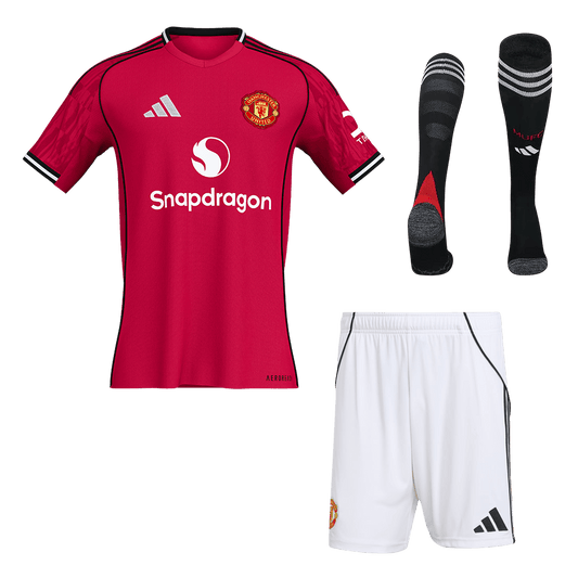 Calidad Premium Conjunto Completo Manchester United 2025/26 Primera Equipación-Camisetas Pasion Shop