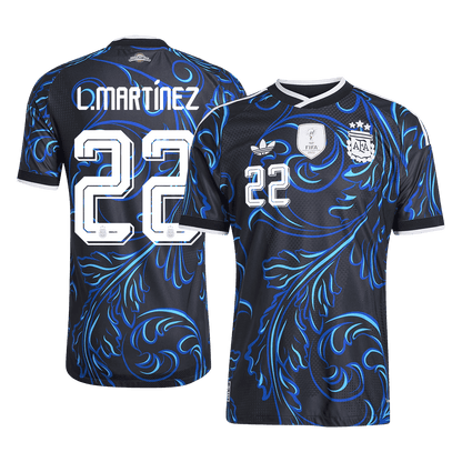 Camiseta Auténtica L. MARTÍNEZ #22 Argentina 2026 Segunda Equipación Copa del Mundo -Versión Jugador