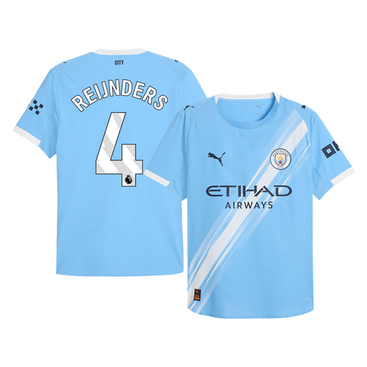 Camiseta Auténtica REIJNDERS #4 Manchester City 2025/26 Primera Equipación -Versión Jugador