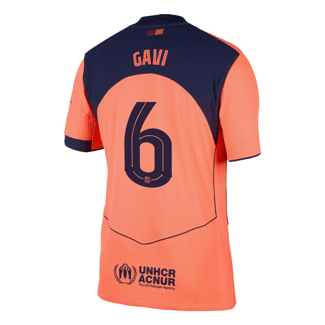 UCL Camiseta Auténtica GAVI #6 Barcelona 2025/26 Tercera Equipación -Versión Jugador-Camisetas Pasion Shop