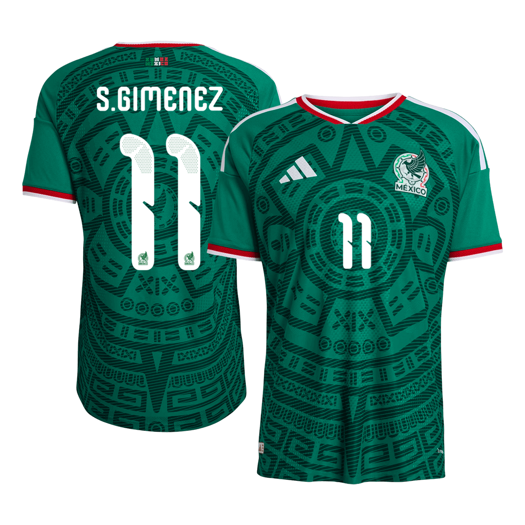 Camiseta Auténtica S.GIMENEZ #11 Mexico 2026 Primera Equipación Copa del Mundo -Versión Jugador