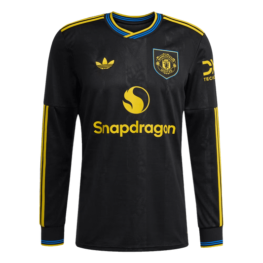 Camiseta Manga Larga Manchester United 2025/26 Tercera Equipación-Versión Hincha