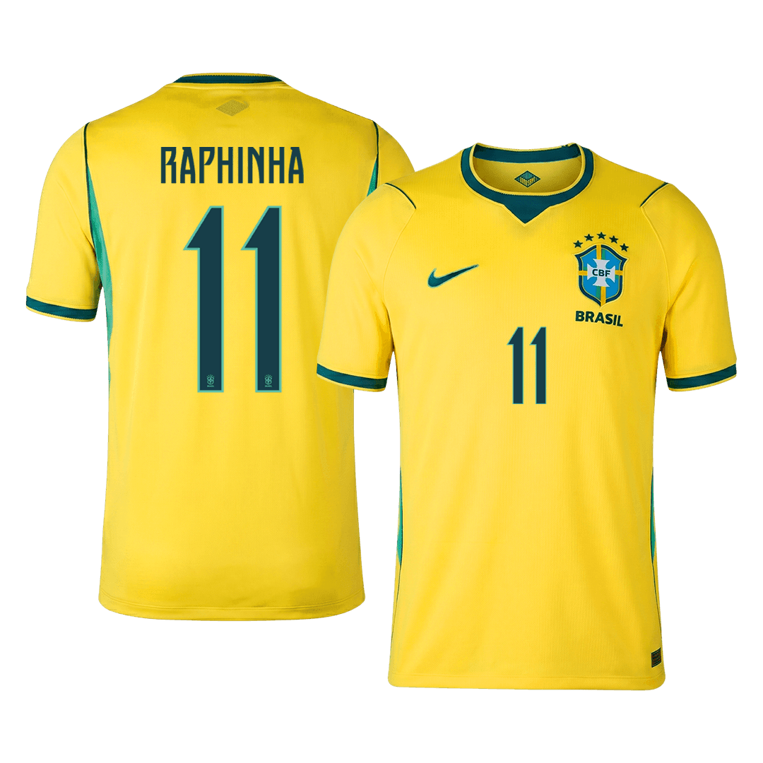 Camiseta RAPHINHA #11 Brazil 2026 Primera Equipación Copa del Mundo - Versión Hincha
