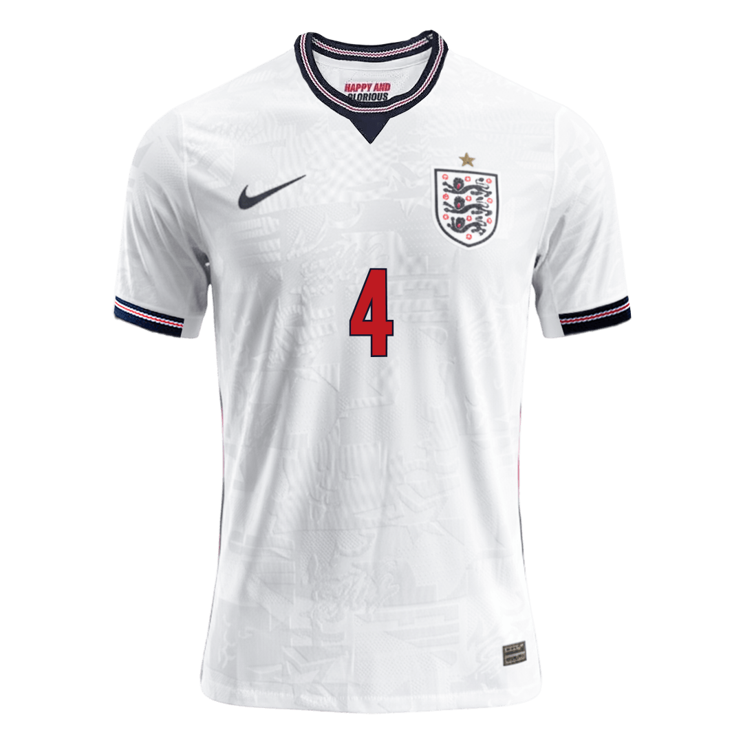 Camiseta Auténtica RICE #4 England 2026 Primera Equipación Copa del Mundo -Versión Jugador
