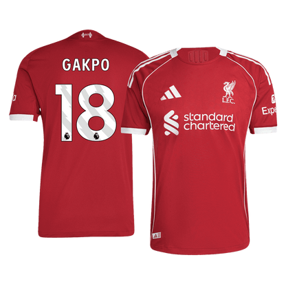 Camiseta Auténtica GAKPO #18 Liverpool 2025/26 Primera Equipación -Versión Jugador