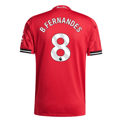 Camiseta Auténtica B.FERNANDES #8 Manchester United 2025/26 Primera Equipación-Versión Jugador