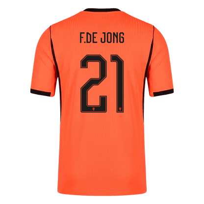 Camiseta Auténtica F.DE JONG #21 Netherlands 2026 Primera Equipación Copa del Mundo -Versión Jugador