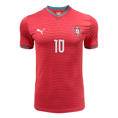 Camiseta Auténtica BERNARDO #10 Portugal 2026 Primera Equipación Copa del Mundo -Versión Jugador