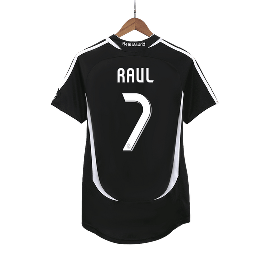 Camiseta Retro 2006/07 RAUL #7 Real Madrid Segunda Equipación Visitante Hombre - Versión Hincha