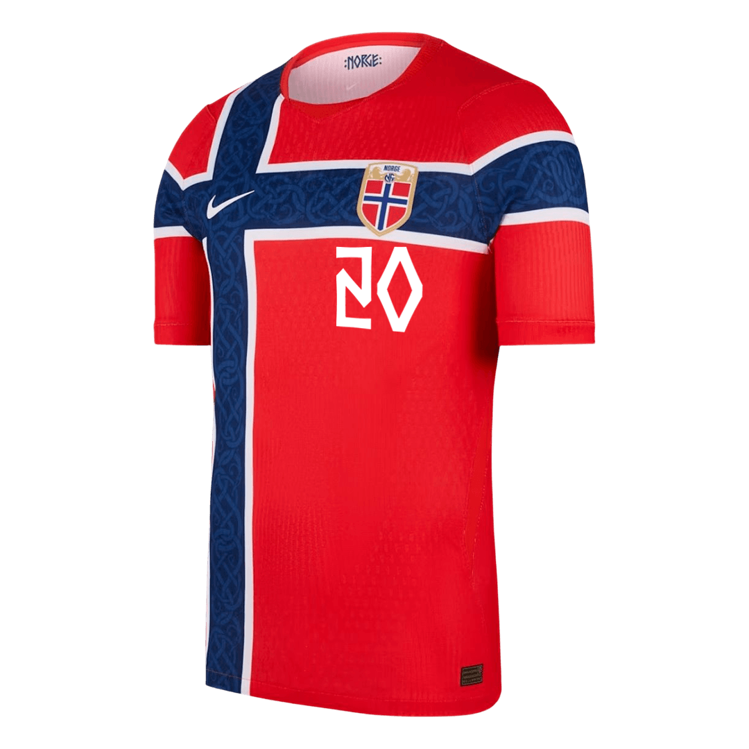 Camiseta Auténtica NUSA #20 Norway 2026 Primera Equipación Copa del Mundo -Versión Jugador