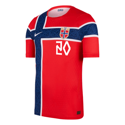 Camiseta Auténtica NUSA #20 Norway 2026 Primera Equipación Copa del Mundo -Versión Jugador