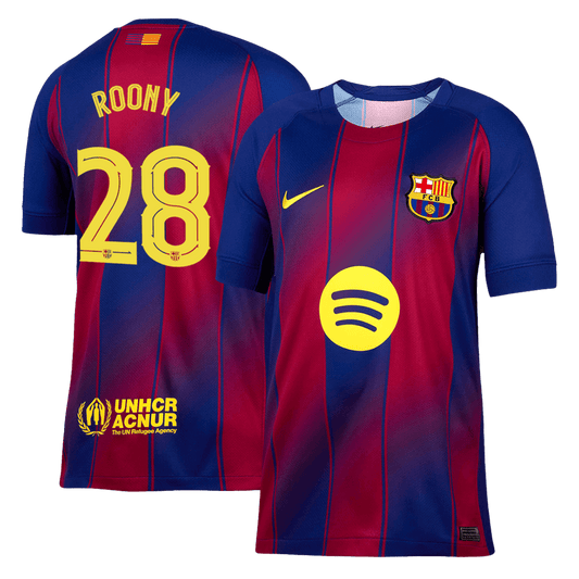 Calidad Premium UCL Camiseta ROONY #28 Barcelona 2025/26 Primera Equipación -Versión Hincha