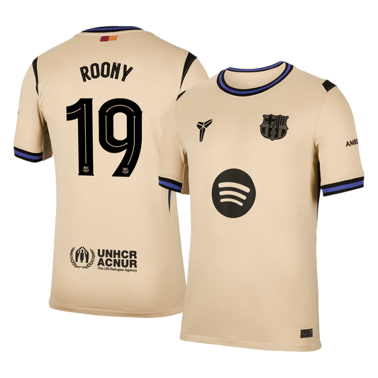 UCL Camiseta ROONY #19 Barcelona 2025/26 Segunda Equipación-Versión Hincha