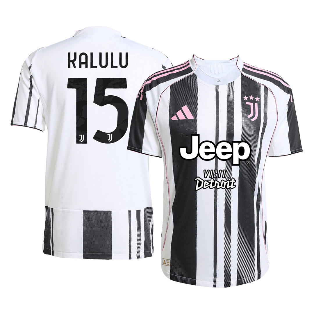 Camiseta Auténtica KALULU #15 Juventus 2025/26 Primera Equipación -Versión Jugador