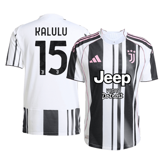 Camiseta Auténtica KALULU #15 Juventus 2025/26 Primera Equipación -Versión Jugador
