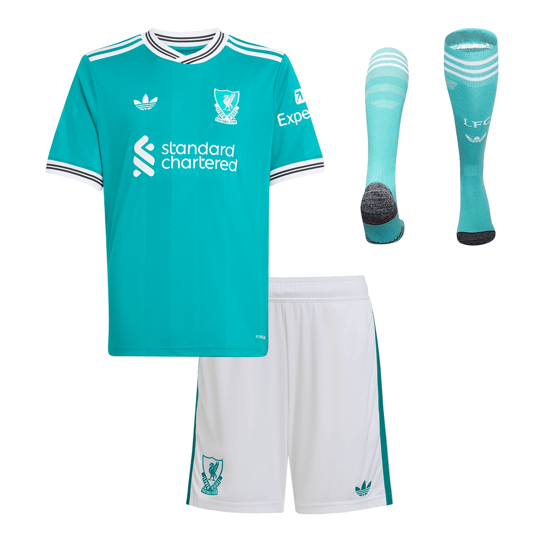 Conjunto Infantil Completo Liverpool 2025/26 Tercera Equipación Kids