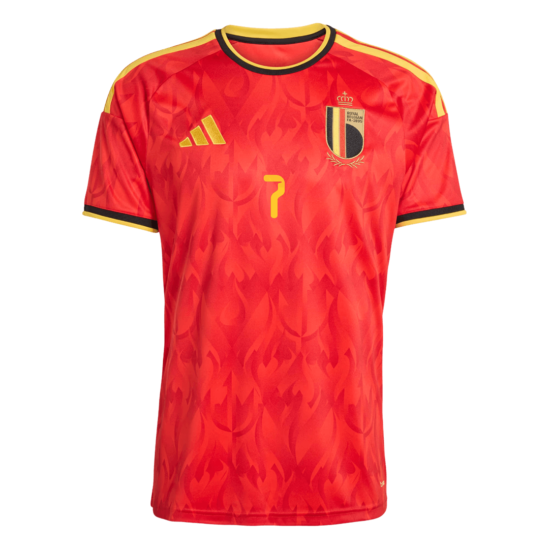 Camiseta DE BRUYNE #7 Belgium 2026 Primera Equipación Copa del Mundo - Versión Hincha