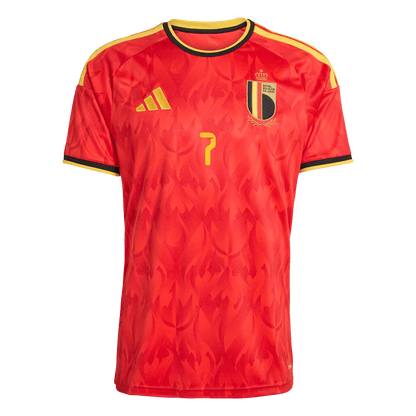 Camiseta DE BRUYNE #7 Belgium 2026 Primera Equipación Copa del Mundo - Versión Hincha