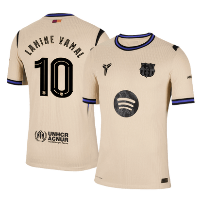 UCL Camiseta Auténtica LAMINE YAMAL #10 Barcelona 2025/26 Segunda Equipación-Versión Jugador