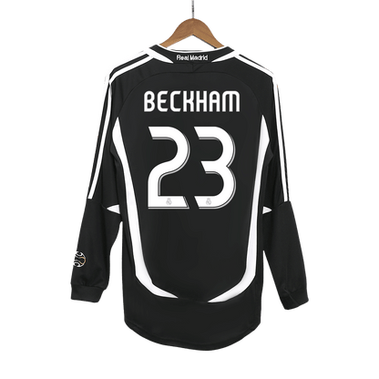 Retro 2006/07 BECKHAM #23 Real Madrid Segunda Equipación Manga Larga