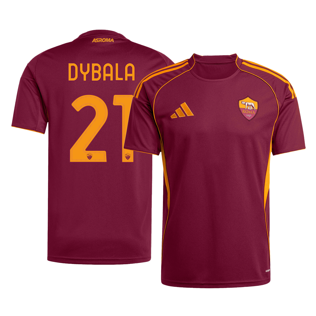 Camiseta DYBALA #21 Roma 2025/26 Primera Equipación - Versión Hincha