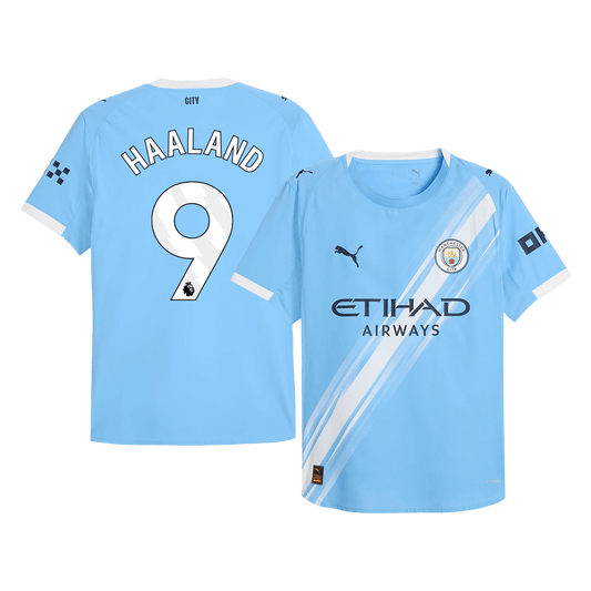 Camiseta Auténtica HAALAND #9 Manchester City 2025/26 Primera Equipación-Versión Jugador