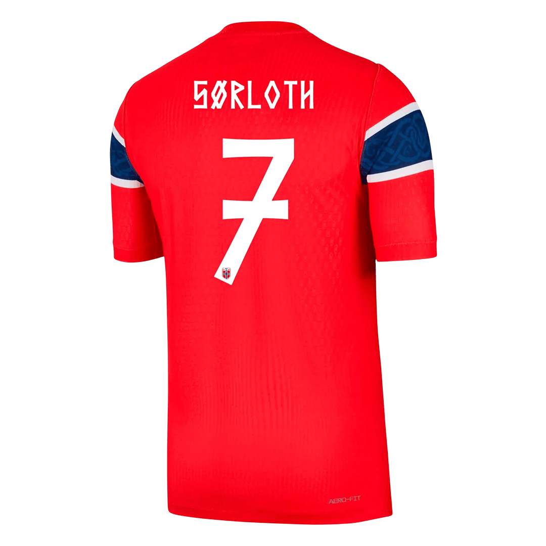 Camiseta Auténtica SØRLOTH #7 Norway 2026 Primera Equipación Copa del Mundo -Versión Jugador