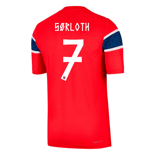Camiseta Auténtica SØRLOTH #7 Norway 2026 Primera Equipación Copa del Mundo -Versión Jugador