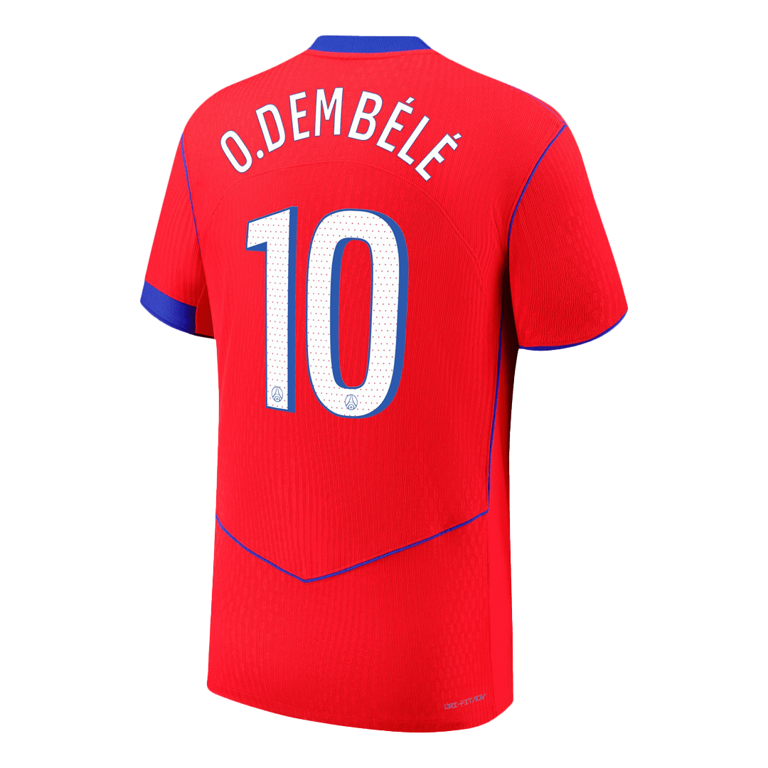 Camiseta Auténtica O.DEMBÉLÉ #10 PSG 2025/26 Tercera Equipación -Versión Jugador