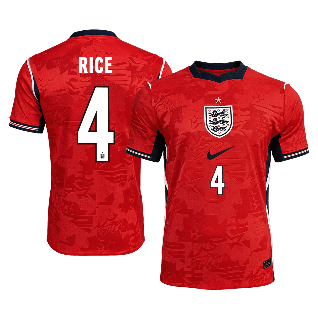 Camiseta Auténtica RICE #4 England 2026 Segunda Equipación Copa del Mundo -Versión Jugador