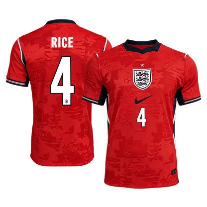 Camiseta Auténtica RICE #4 England 2026 Segunda Equipación Copa del Mundo -Versión Jugador